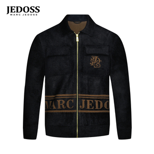 字母撞色提花针织外套MS018 秋冬专柜新款 JEDOSS 爵迪斯男装