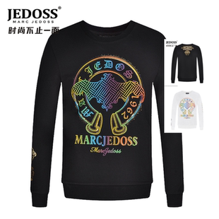 logo炫彩胶印圆领卫衣套头0370 秋冬专柜同步款 JEDOSS 爵迪斯男装