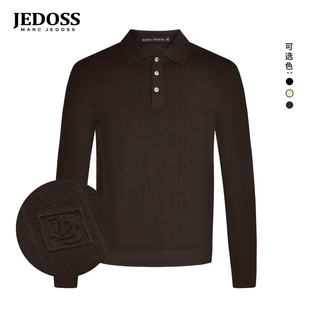 爵迪斯男装 针织衫 2025秋季 简约字母提花长袖 ZS007 专柜新款 JEDOSS