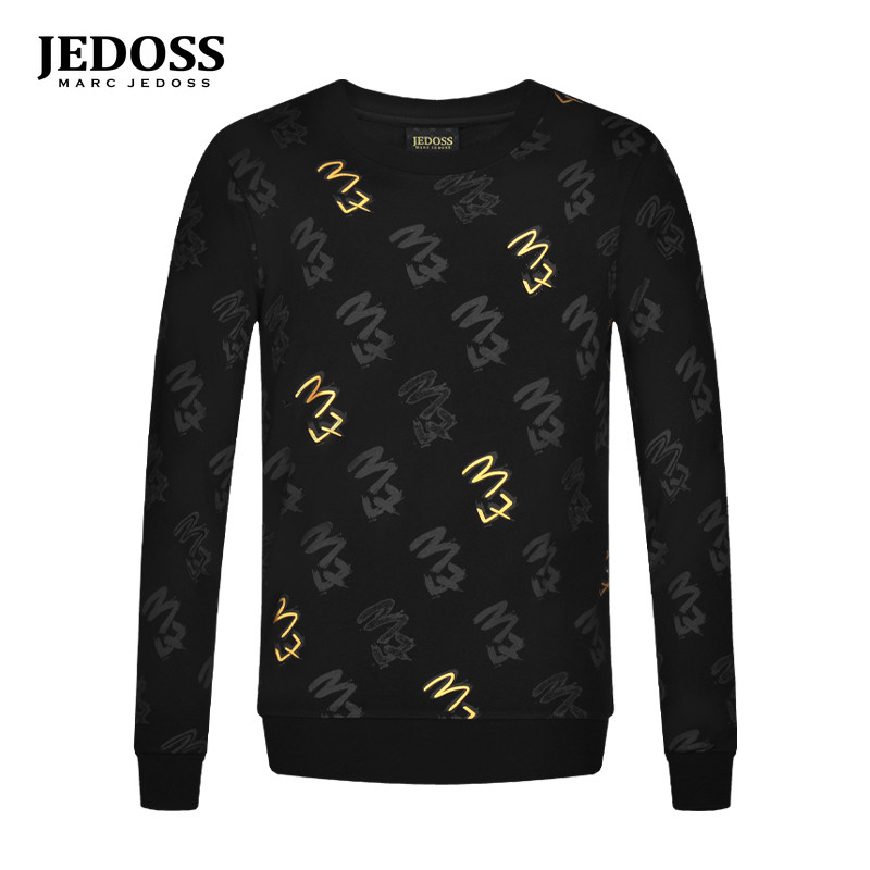 爵迪斯秋冬新无帽套头卫衣