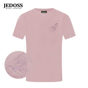 春夏立体提花烫钻雄鹰LOGO短袖 T恤MG658 爵迪斯男装 JEDOSS
