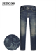 JEDOSS QR214 简约字母烫钻章仔水印牛仔裤 爵迪斯男装 2025秋冬新款