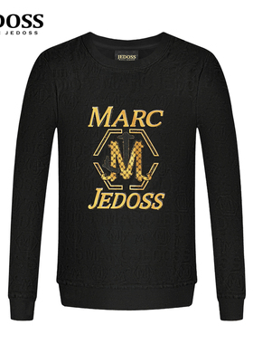 JEDOSS/爵迪斯男装秋季新款烫金玻璃砂长袖针织衫薄款B0423BS