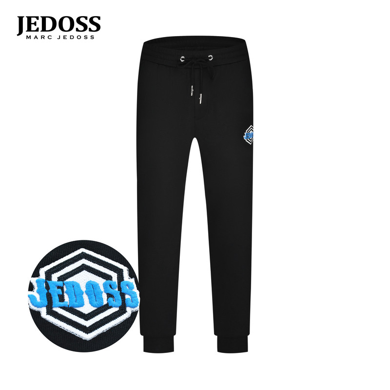JEDOSS/爵迪斯男装秋冬专柜新款字母章仔刺绣九分针织裤JF605