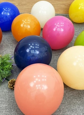 5/10/18寸复古沙白橄榄绿牛油果绿夜蓝爱马仕橙色气球链装饰布置