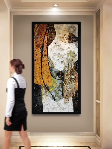 Трехмерная инкрустация камня, мозаика, простой и элегантный дизайн, легкий роскошный стиль