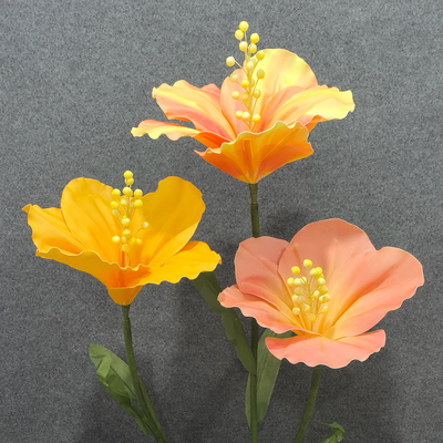 大型纸艺花成品泡沫花婚礼场景布置朱槿花商场美陈橱窗装饰道具