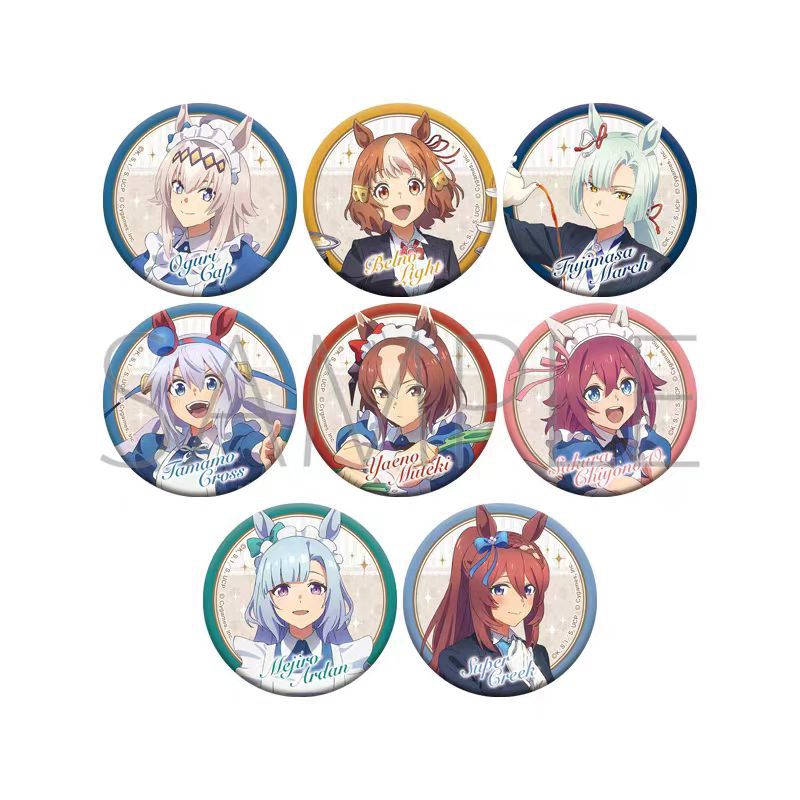 正版日谷赛马娘 芦毛灰姑娘 movic 女仆咖啡店 徽章吧唧