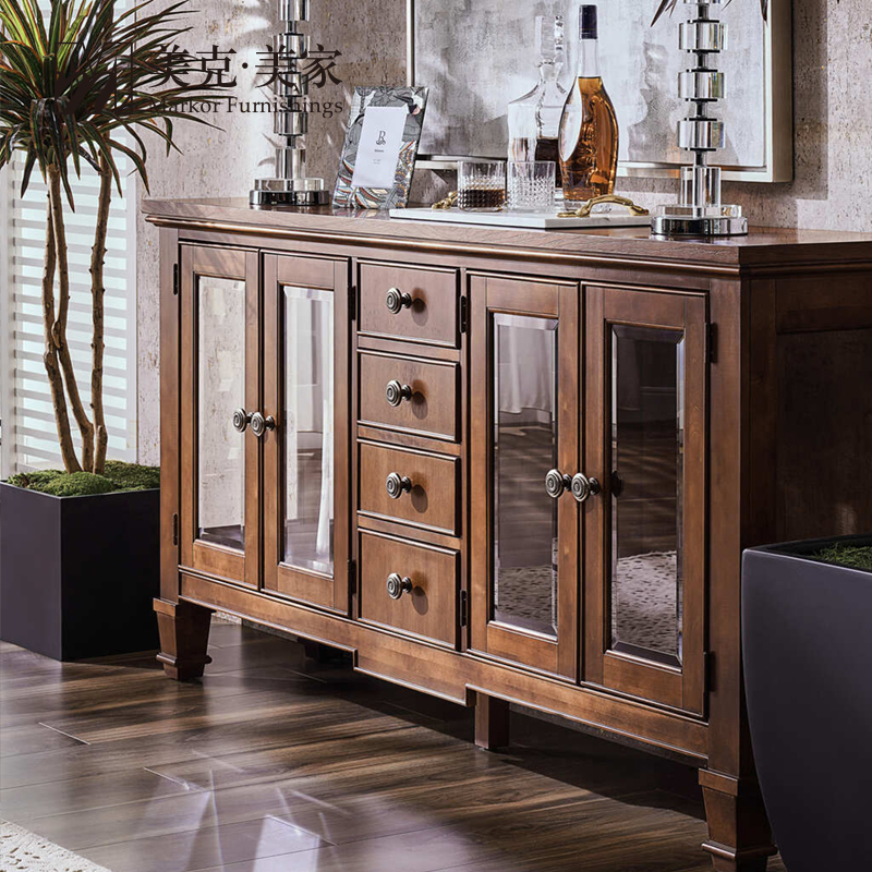 美克美家经典传统实木餐边柜