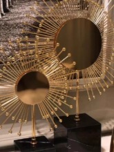 美克美家 摆件光芒黑金轻奢高端美学家居桌面摆件餐柜现代装饰品
