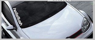 helflush实习夜光风格竖向风挡镂空无边个性改装贴进口反光全彩