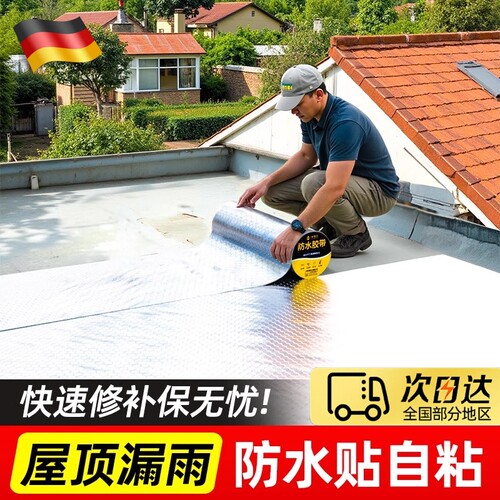 屋顶防漏水补漏裂缝渗水材料丁基卷材强力防水胶带贴纸屋顶高粘度