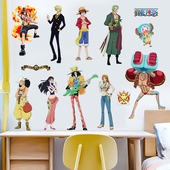 海贼王海贼草帽团个性 自粘墙贴纸 可移除动漫航海王海报贴画