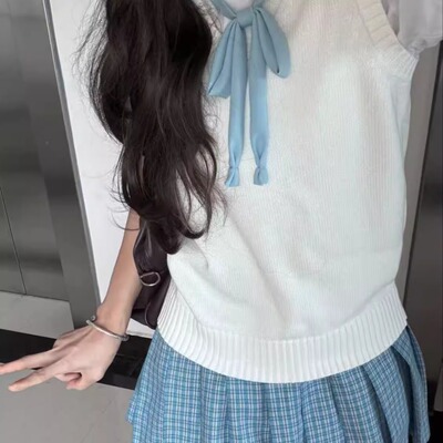 原创正版JK制服学院风马甲松蓝