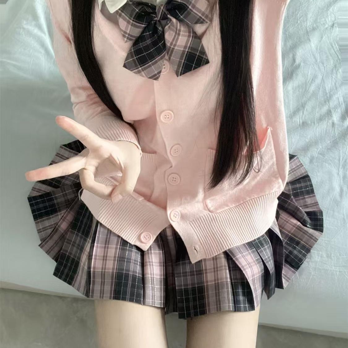 早秋季原创JK制服2024春秋学生韩版宽松长袖学院风校供毛衣开衫女