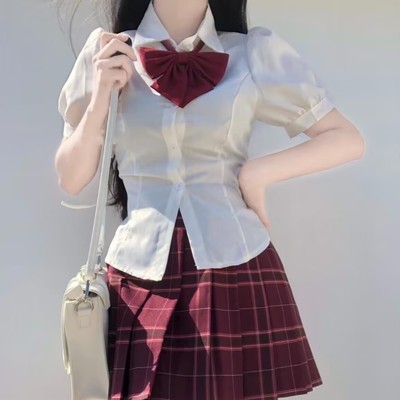 修身绑带百搭白色短袖上衣