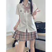 JK衬衣正版 日系学院风原创jk制服套装 女学生校服基础款 格裙三件套