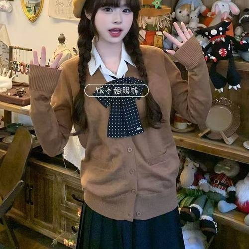 日系JK制服针织开衫外套整套