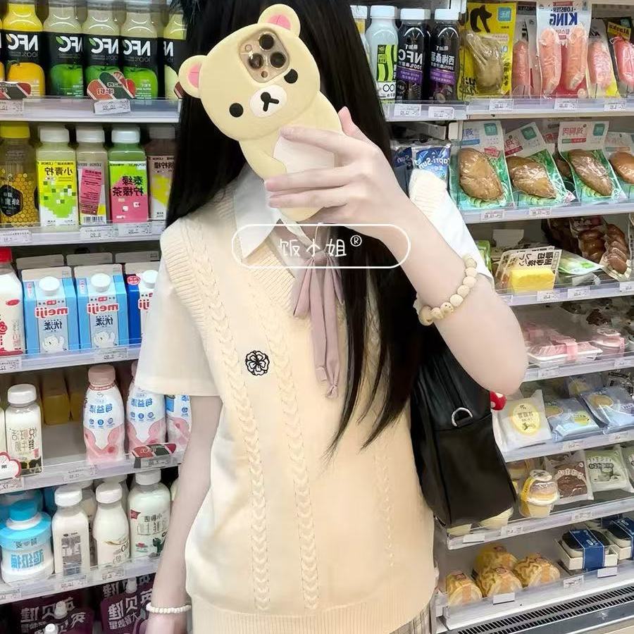 套装秋夏学院jk制服毛衣套头马甲