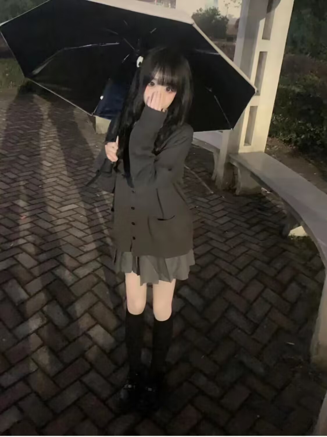 外套深灰色毛衣开衫女生针织衫