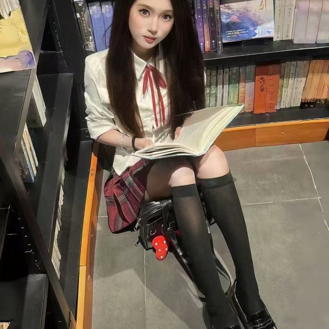 新款原创jk制服纯欲风收腰衬衫