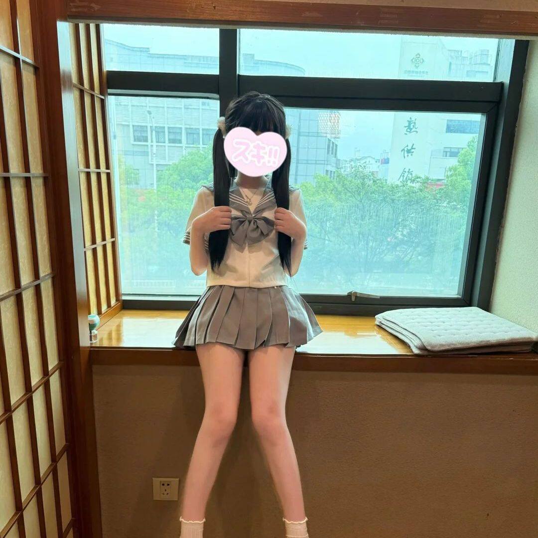 大码日系JK水手服春夏灰色套装图片