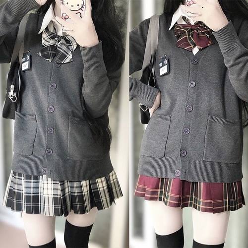 JK制服秋冬季校供长袖格裙衬衫
