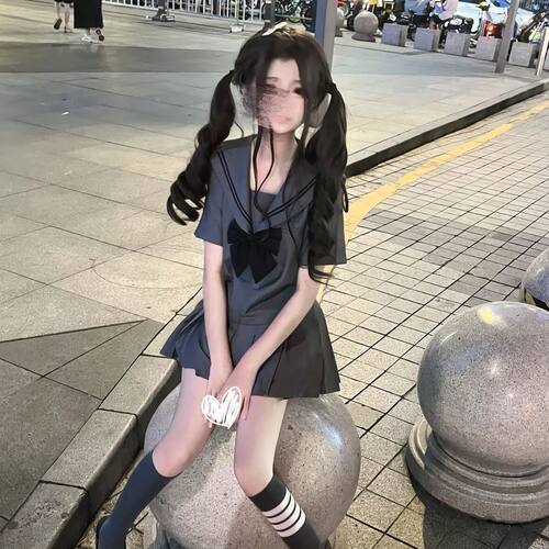 2026夏季新款水灰水手服JK制服日系学院风甜美女生套装
