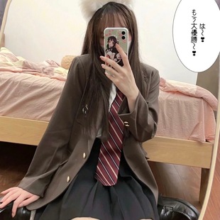 网红学院风气质女神范 西装 外套格子百褶裙职业两件套装 早秋季 时尚