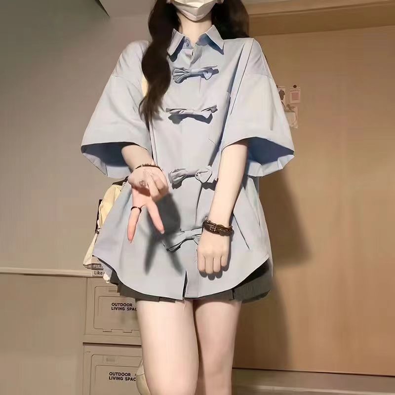 衬衫女高腰百褶裙学院风套装