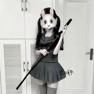 【灰二本】正统水手服 哗叽面料灰色JK制服学院校服 送领结