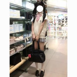 马甲学生上衣套头背心毛衣校供感格裙套装 日系jk制服学院针织衫 女