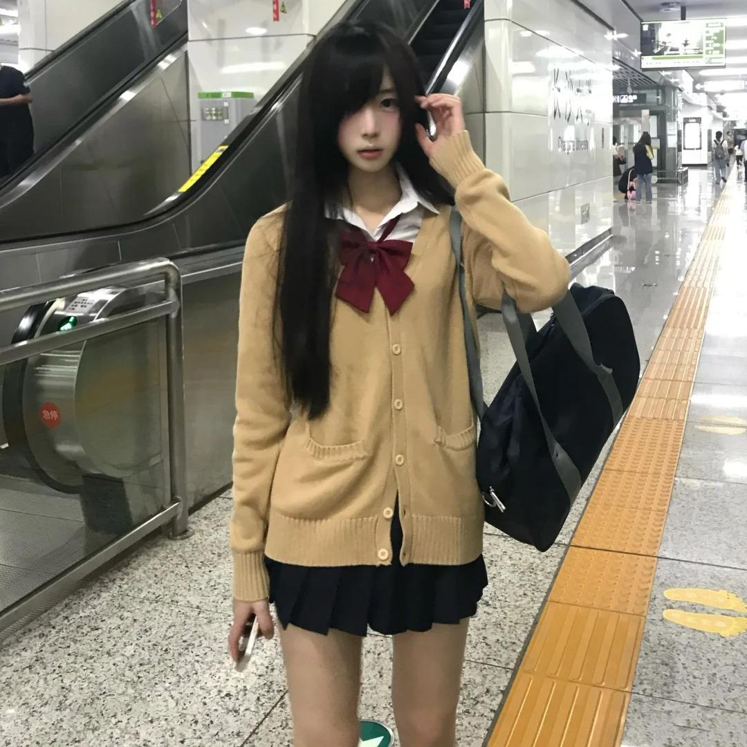 校供感jk制服毛衣开衫女日系
