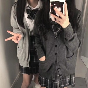 学院风JK开衫外套女秋冬日系制服毛衣套装学生校供针织衫全套校服