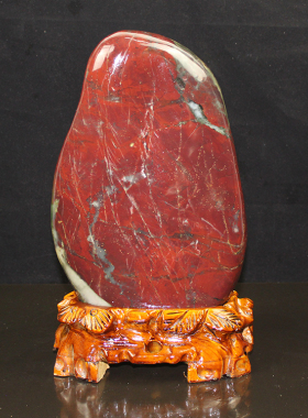 桂林龙胜鸡血石红碧玉 天然原石奇石摆件 鸡血玉 收藏观赏石