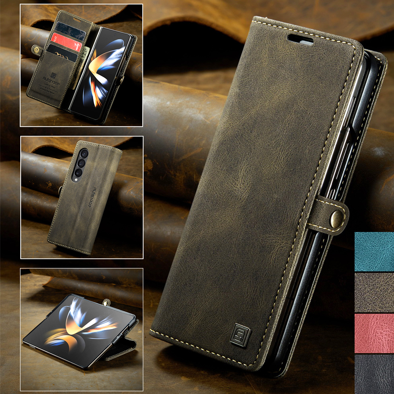 三星折叠屏手机壳翻盖式磨砂皮套