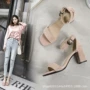 Xuân-Hè 2019 phiên bản Hàn Quốc mới của các quý cô dày với đôi sandal hở ngón hoang dã khoe chân khóa mỏng với giày cao gót - Sandal bitis sandal nữ