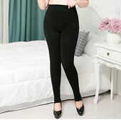 女春秋薄款 黑色外穿女士打底裤 高腰踩脚蹬裤 修身 弹力九分裤 打底裤