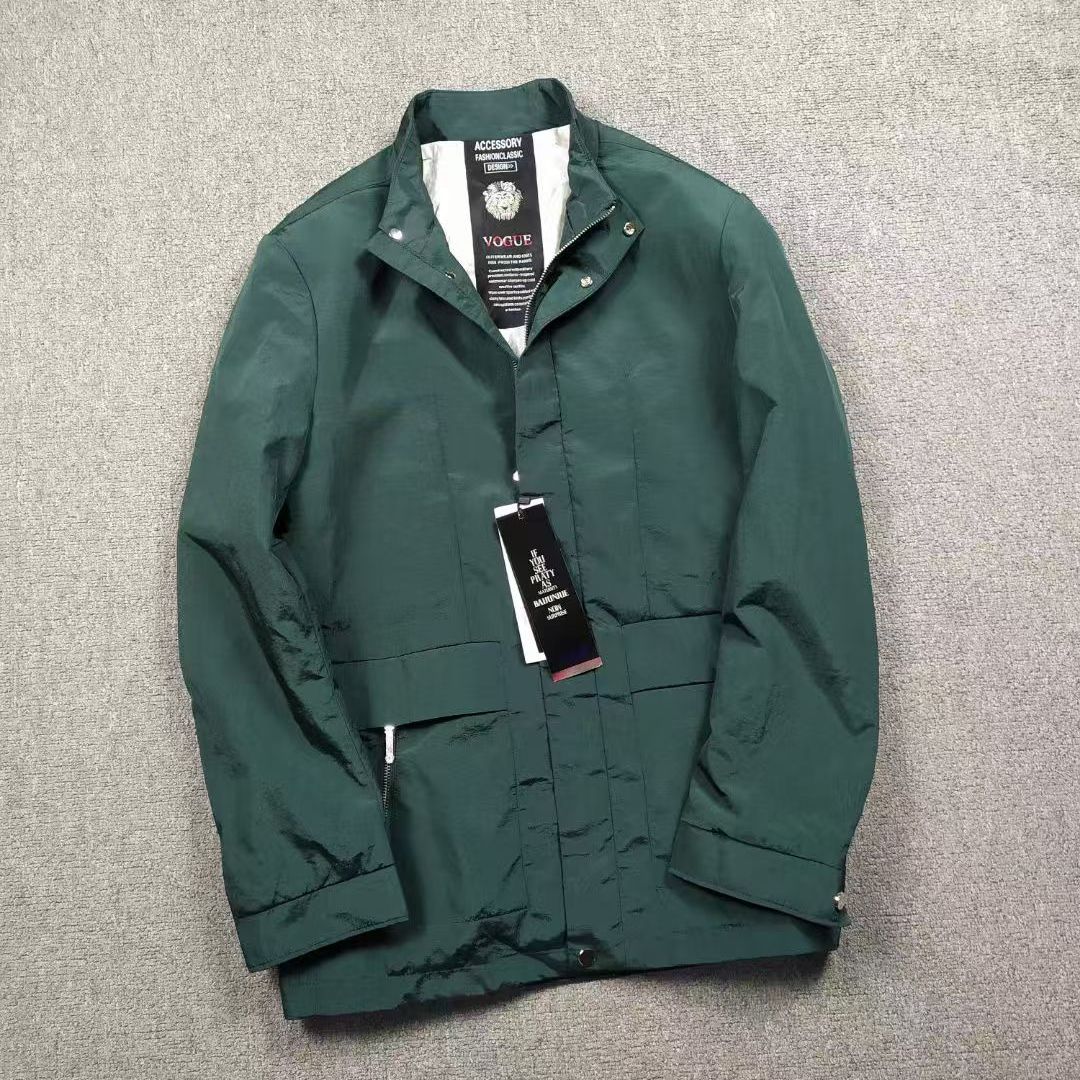 捡漏~简欧立领风衣夹克外套~