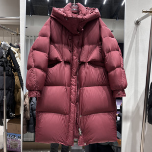 韓版 歐貨95鴨絨加厚羽絨服女長款 2024冬季 新款 寬松泡芙感羽絨外套