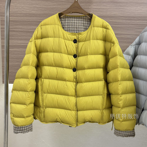 两面穿宽松显瘦羽绒服