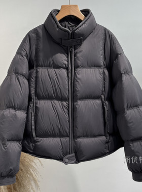 高端商场同款羽绒服女短款宽松休闲加厚立领冬季新款韩版面包外套