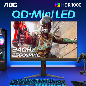 AOC 27英寸2K240Hz电竞QD-MiniLED电脑显示器Q27G4ZMN屏幕HDR1000