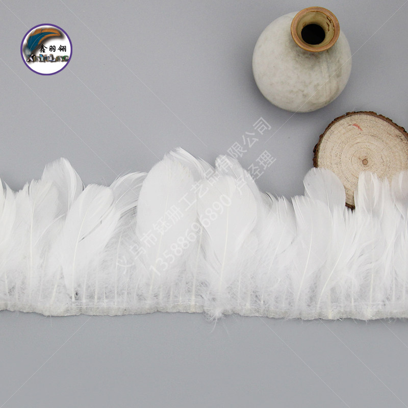 DIY饰品配件白鹅毛中飘白色羽毛布边布条羽毛裙边婚纱服装辅料2米,居家布艺,花边,淘宝优惠券,粉丝福利购,淘宝优惠卷