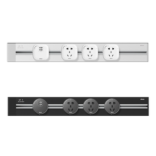 西蒙电力轨道插座TP30厨房TP20无线滑道TP50滑轨插座排插不带线