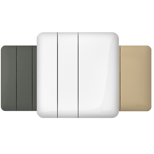 西蒙开关插座三开多控一多控家用三联中途加双控3开三控暗装86型