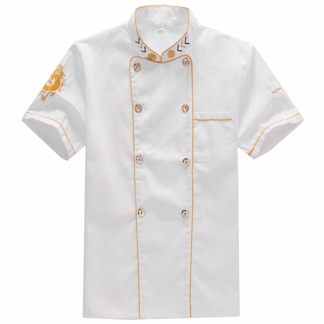 高档厨师大佬工作服男短袖长袖饭店食堂餐饮后厨房厨师服夏装工衣