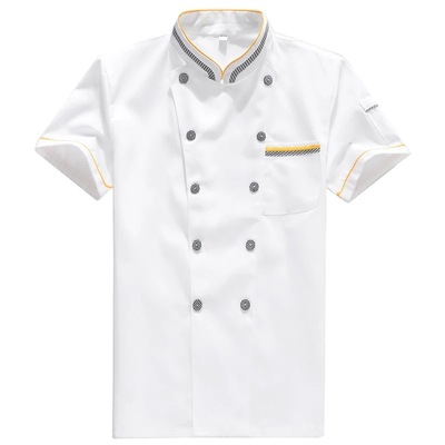 厨师服夏季饭店食堂餐饮长袖