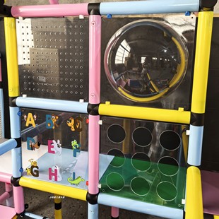 攀爬架透明装饰板亚克力太空舱透明玻璃栈道儿童玩具忙碌板洞洞板