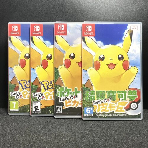 Switch ns 国产包装盒 精灵宝可梦 Let'go皮卡丘 自制封面 仅空盒